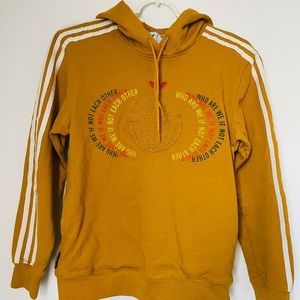Adidas X Yara Shahidi Women's Yellow Gold Sweatshirt Hoodie Size XS